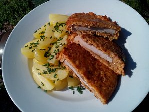 Řízky v zelném těstíčku