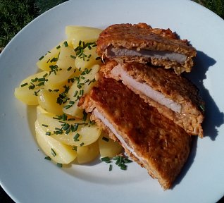 Řízky v zelném těstíčku