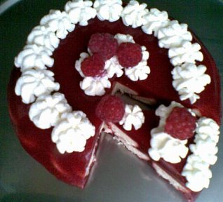 Nepečený malinový dort do misky