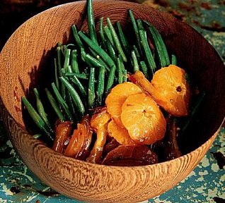 Fazolky s pikantním mandarinkovým přelivem