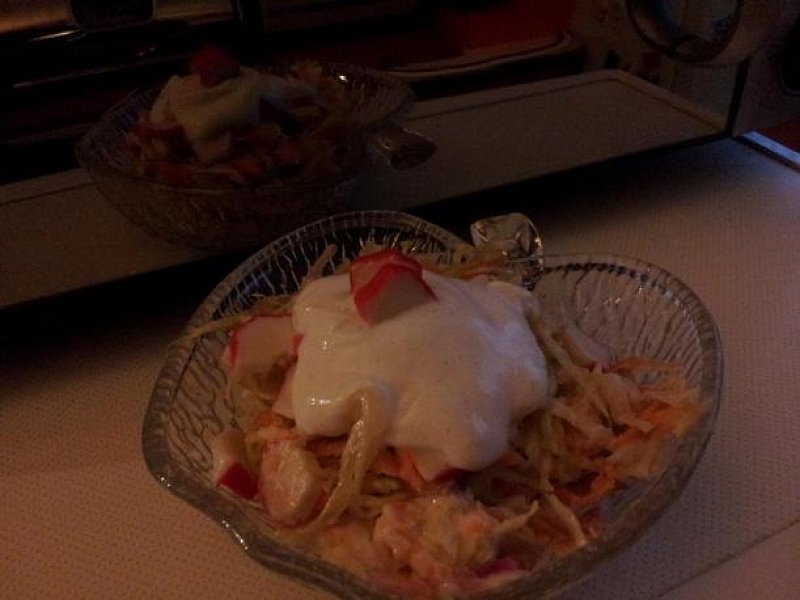 Ledový krabí salát s jogurtem