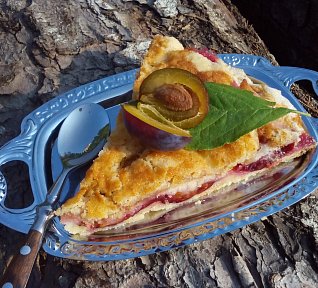 Sypaný ovocný koláč (nejen) z remosky