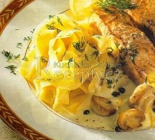 Losos v žampionové omáčce se zeleným pepřem