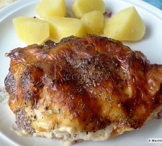 Kotlety se sýrem a mandarinkami