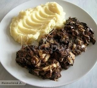 Zapečené houby s hermelínem