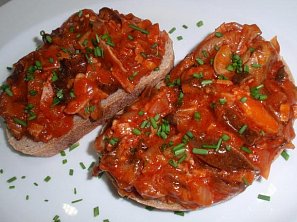 Jednoduchá směs / guláš z václavek (hlívy, bedel) Jednoduchá směs / guláš z václavek (hlívy, bedel)