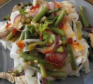 Krůtí s rýžovými nudlemi