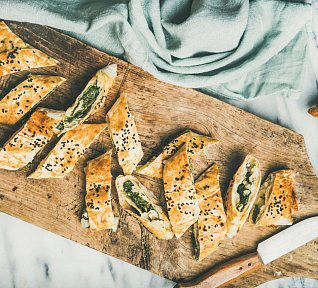 Slaný závin se špenátem a sýrem feta