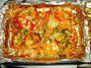 Zapečené vepřové plátky se slaninou a Moravankou