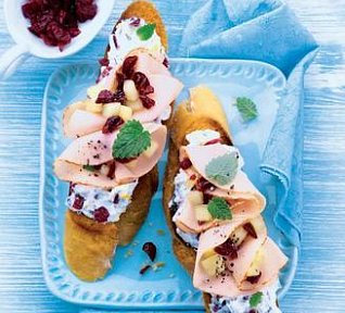 Chlebíčky s brusinkami