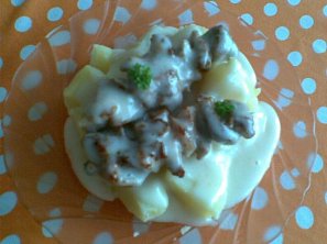 Kuřecí špíz v tvarůžkové košilce