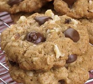 Ovesné sušenky s jablky a čokoládou