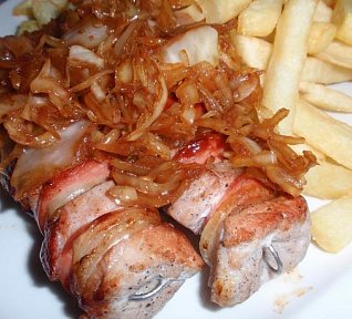 Špízy (ražničí) se zelím