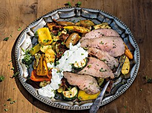 Grilované vepřové s bramborovým salátem