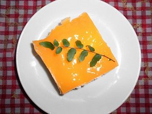 Piškot s meruňkami a želatinou