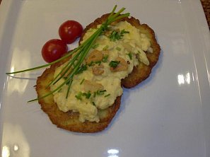 Míchaná vejce na placičkách