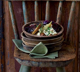 Rizoto s hruškami a kaštany