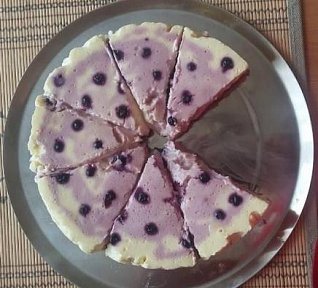 Tvarohový cheesecake s borůvkami Tvarohový cheesecake s borůvkami