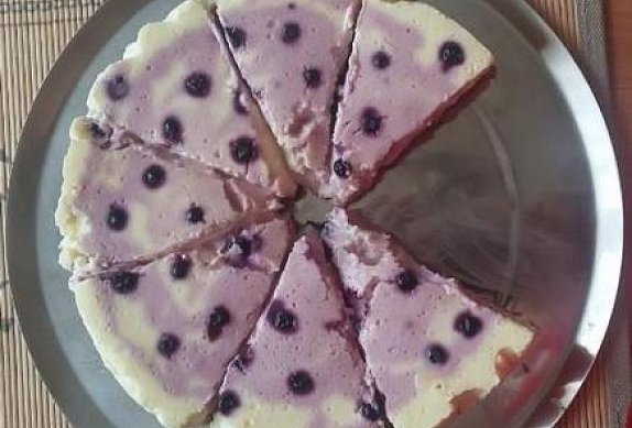 Tvarohový cheesecake s borůvkami photo-0