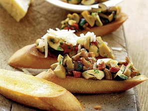 Chlebíčky s houbami