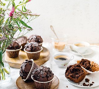 Čokoládové muffiny Čokoládové muffiny