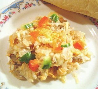 Tlačenkový salát se žampiony