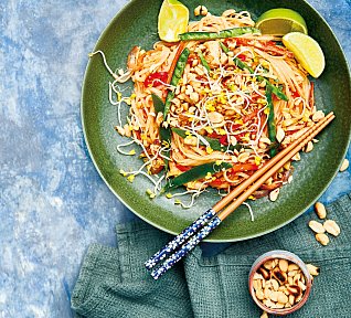 Thajské rýžové nudle Pad Thai