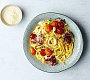 Těstoviny Carbonara s pečenými rajčaty