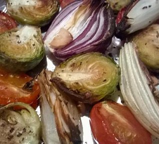 Pečená růžišková kapusta