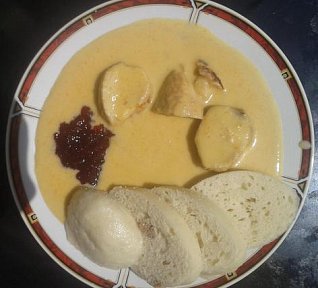 Blesková "svíčková" z kuřecích prsou