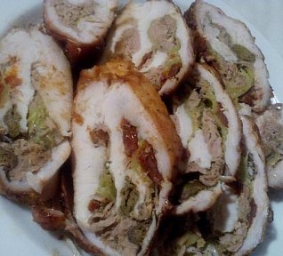 Roláda na bílém víně s tuňákem