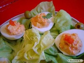 Vejce plněná lososovou pěnou