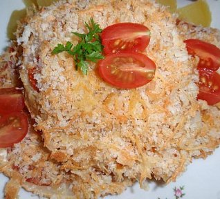 Celer s křupavou sýrovou strouhankou