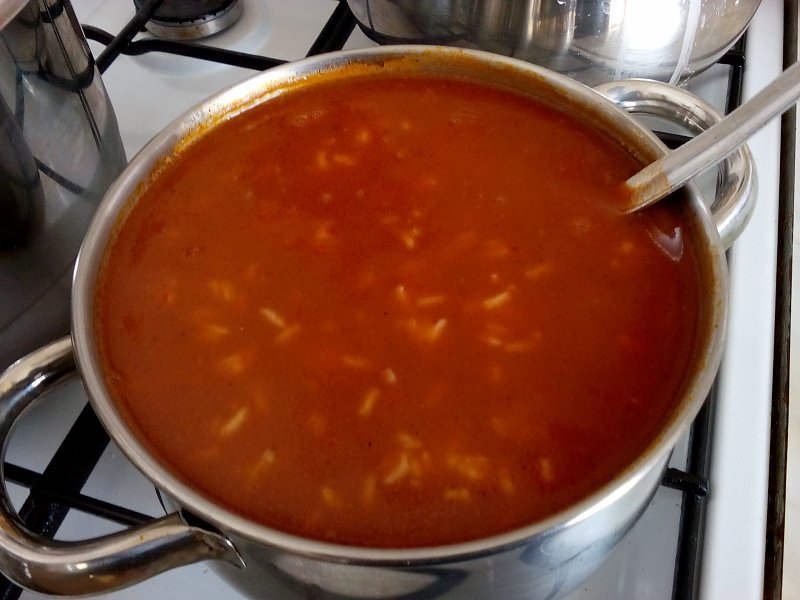 Rajská polévka se špeclemi