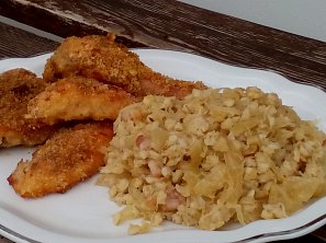 Kroupové zelí s kuřetem