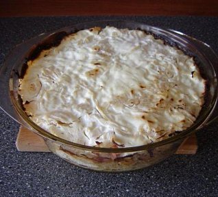 Zapečené brambory se zelím