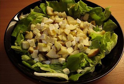 Hermelínovo-hruškový salát
