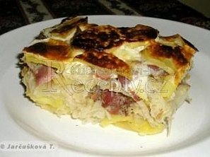 Brambory zapečené s tlačenkou