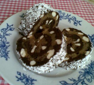 Jablečná roláda s tvarohem