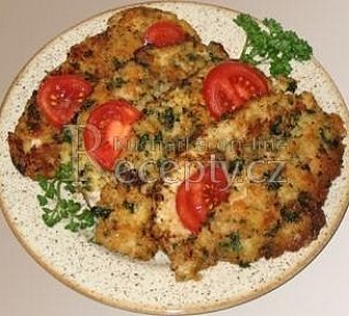 Bylinkový řízek na česnekovém oleji