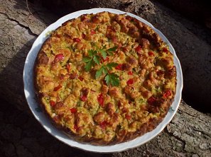 Rohlíkový koláč (nejen) s cuketou