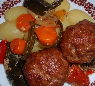 Masové koule na zelenině