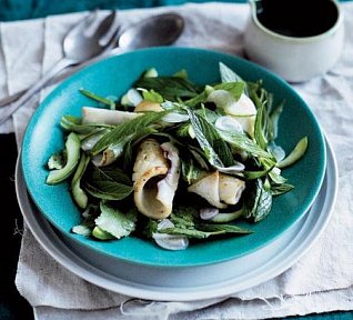 Grilované kalamáry s mátou a chilli