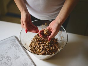 Ořechové kuličky - nepečené