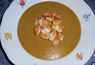 Bramborovo-lilková krémová polévka s mrkví