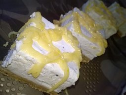 Citronové cheesecake řezy s vanilkou
