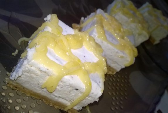 Citronové cheesecake řezy s vanilkou