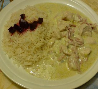 Kuřecí nudličky s Nivou a šunkou