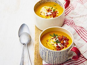 Batátový krém s kokosovým mlékem a cizrnou