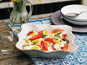 Rajčatový salát s vejci